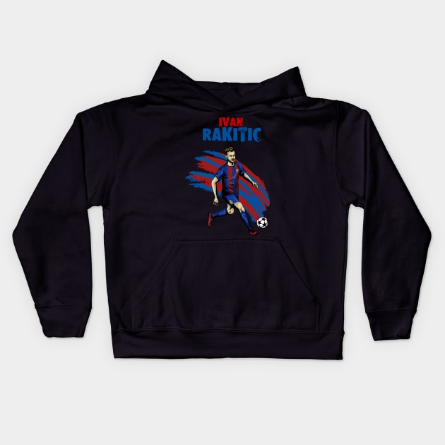 Ivan Rakitic Kids Hoodie by HelenaCooper